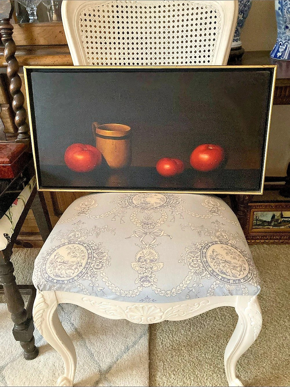 Al Jackson Framed Still Life Painting Black & Red